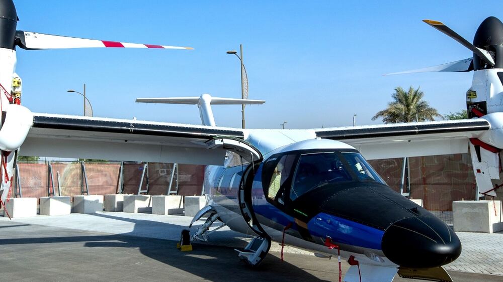 Half-plane, half-helicopter, AW609 lands at Expo 2020 Dubai.