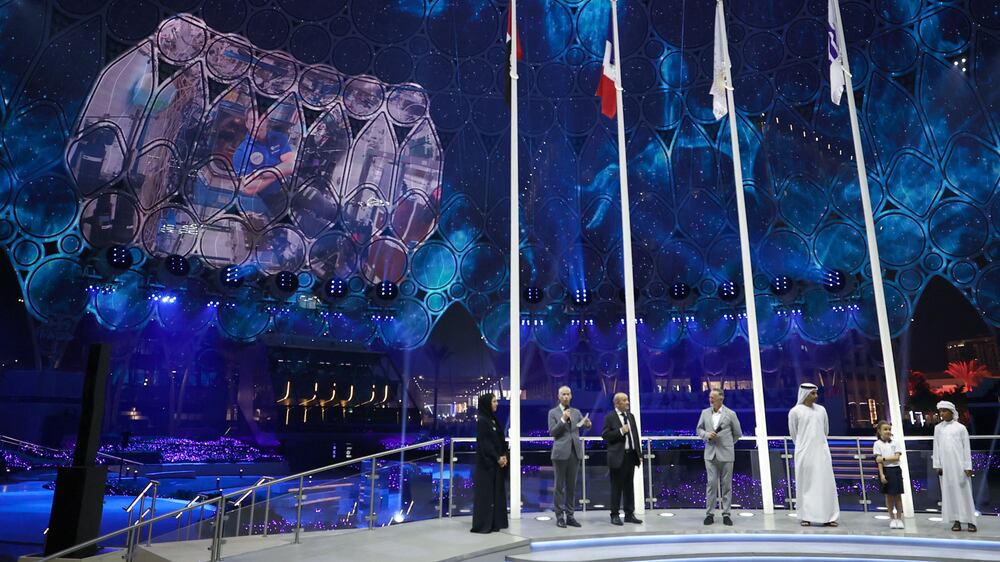 France celebrates Expo ‘national day’ with astronaut projection