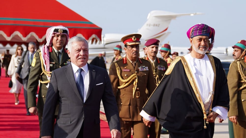 Jordan's King Abdullah II arrives in Oman