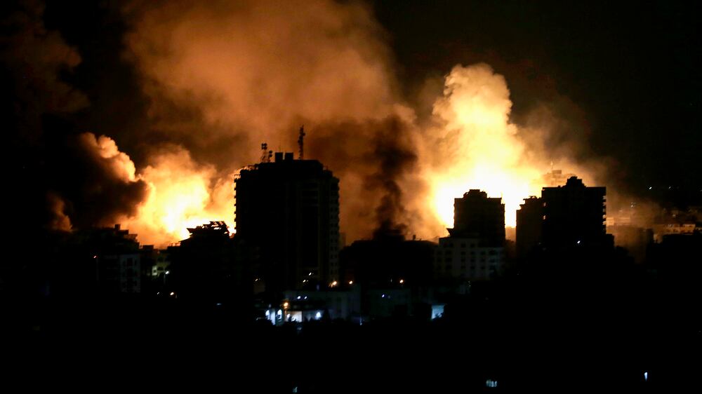 Israeli air strikes continue under darkness in Gaza