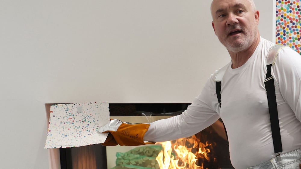 Damien Hirst sets fire to thousands of artworks as part of new exhibition
