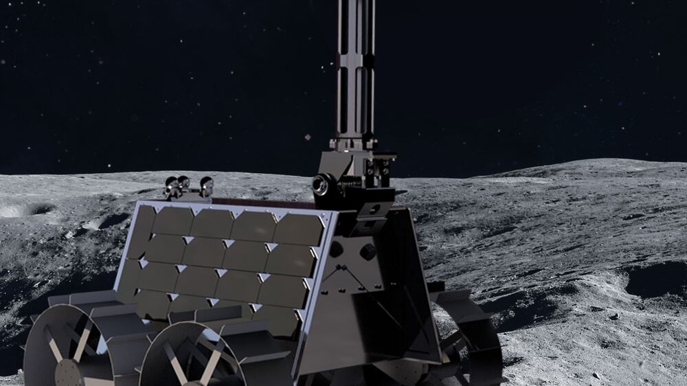 An artist's impression of the UAE's lunar rover called Rashid. Courtesy: Mohammed bin Rashid Space Centre 