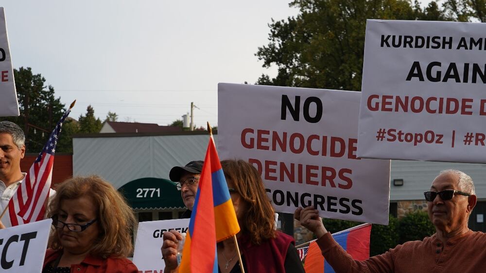 Armenian Americans protest against US Senate candidate in Pennsylvania
