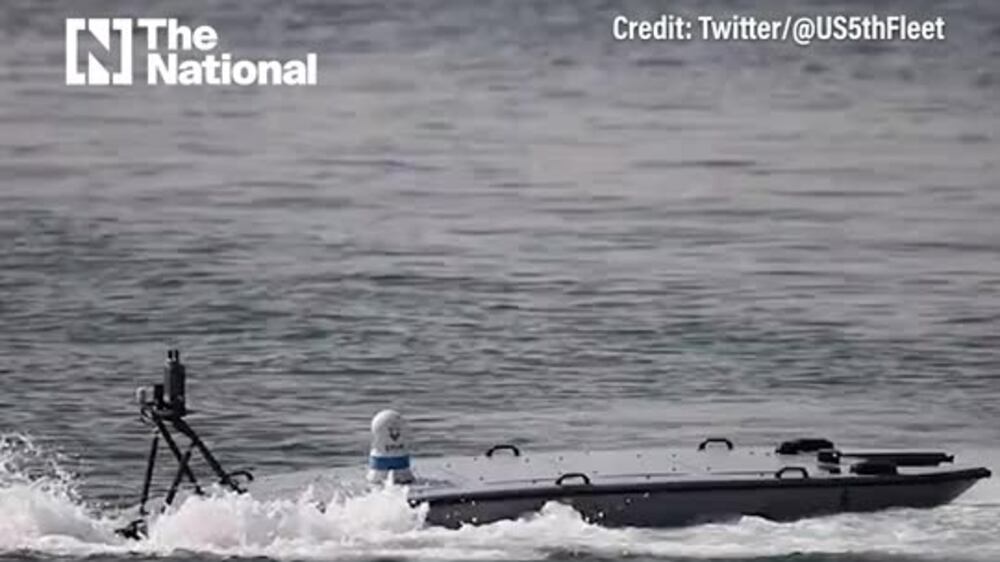US Navy tests unmanned speedboats that can launch 'nano drones' in Arabian Sea