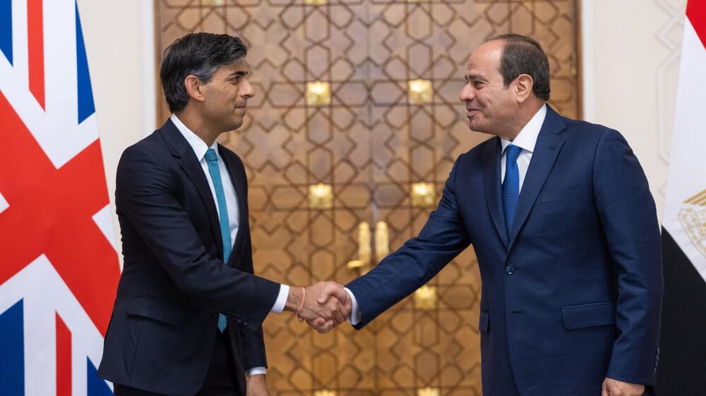 Egypt's President El Sisi meets British PM Sunak in Cairo