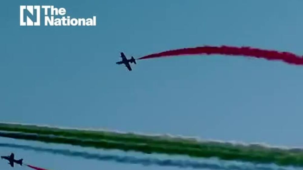 Watch the Fursan Knights and Saudi Hawks fly over Expo 2020 Dubai