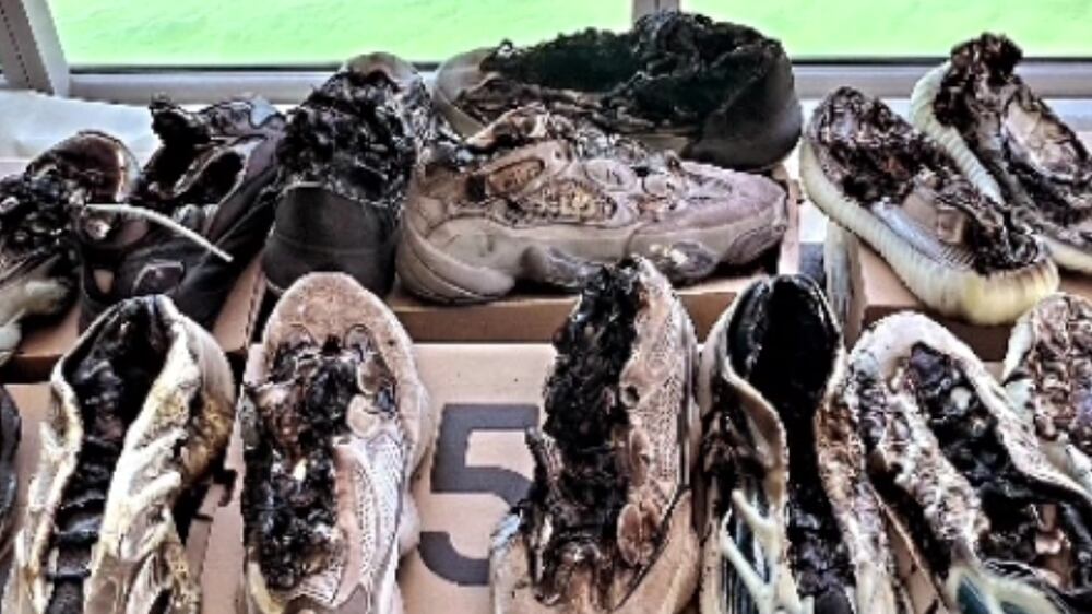 Former fan burns Yeezys after Kanye West's anti-Semitic remarks