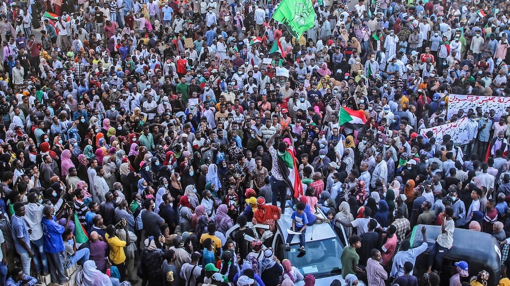 Tens of thousands stage nationwide protests against Sudan’s military takeover