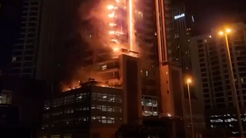 Fire in 35-storey building in Downtown Dubai