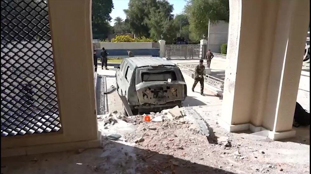 Footage shows damage caused by drone strike on Iraqi PM's home