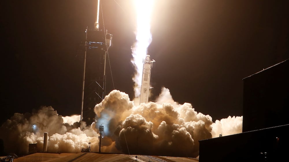 Nasa, SpaceX launch four astronauts on flight to space station