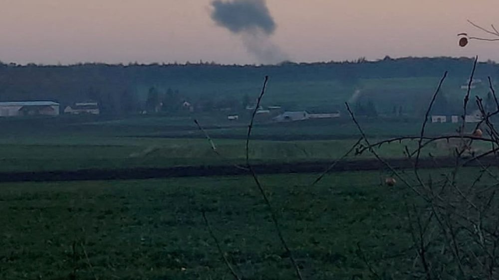 Smoke rises in the distance, amid reports of two explosions, seen from Nowosiolki, Poland, near the border with Ukraine November 15, 2022 in this image obtained from social media.  Stowarzyszenie Moje Nowosiolki via REUTERS  THIS IMAGE HAS BEEN SUPPLIED BY A THIRD PARTY.  MANDATORY CREDIT     TPX IMAGES OF THE DAY
