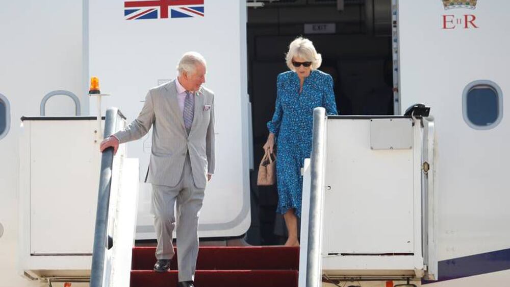 Watch as Prince Charles and Camilla arrive in Jordan
