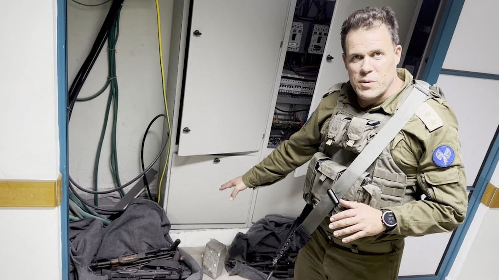 Israeli army video alleging Hamas weapons stash at Al Shifa hospital