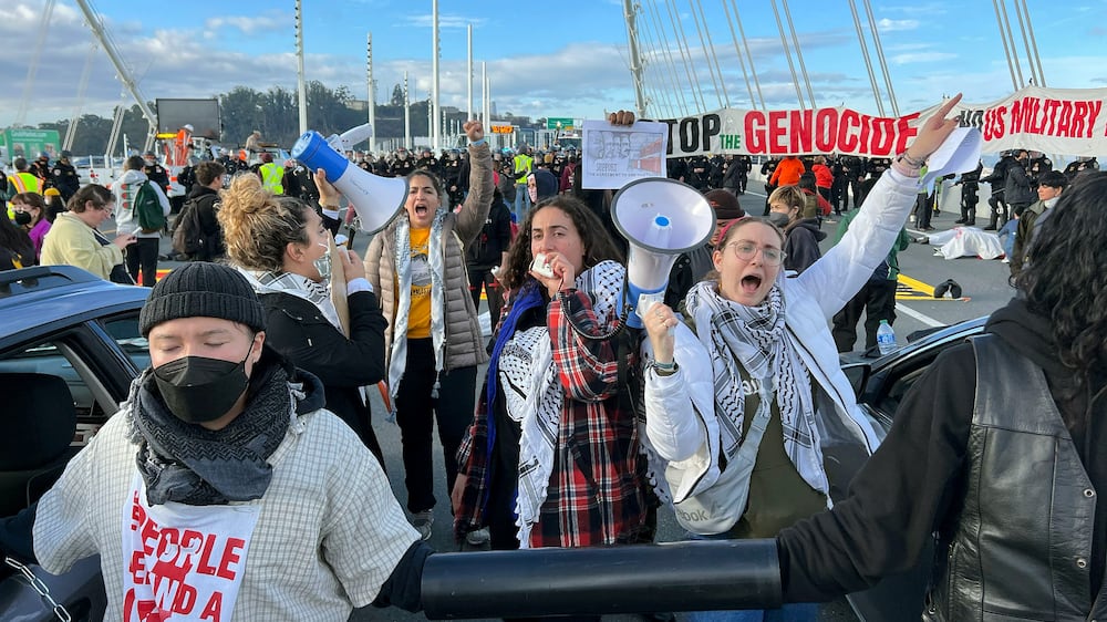 Pro-Palestine protesters shut down busy bridge in San Francisco