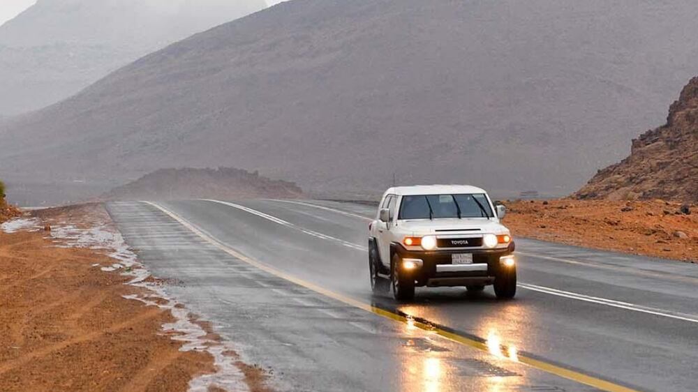 Rain in the Tabuk region. SPA