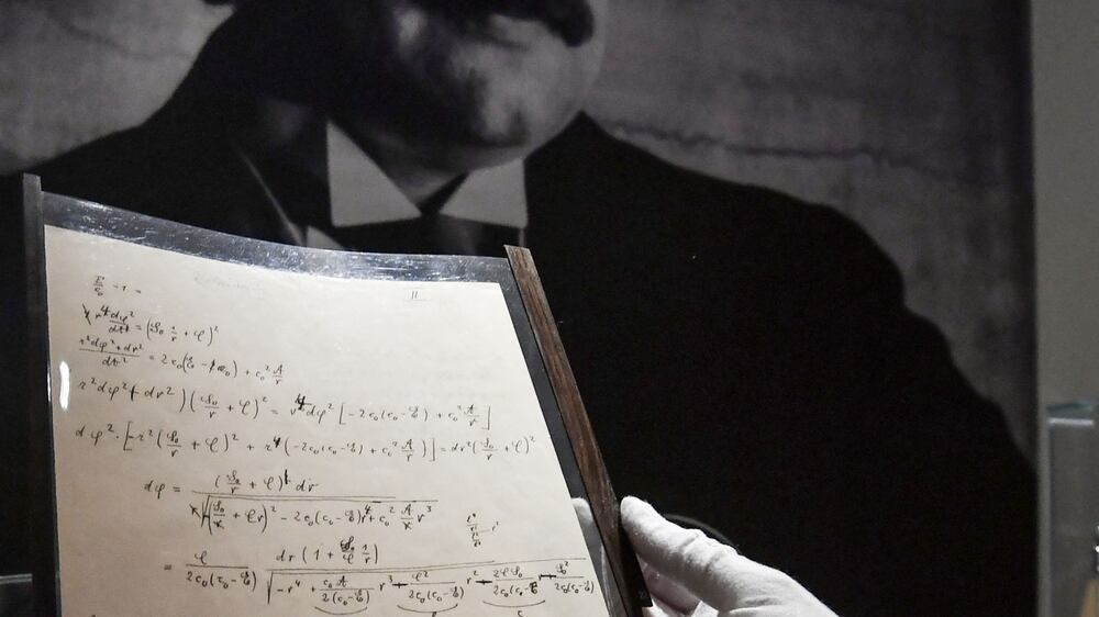 Einstein notes with sketches of relativity theory sold in Paris auction for $13 million