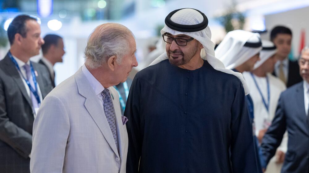 President Sheikh Mohamed meets King Charles during Cop28