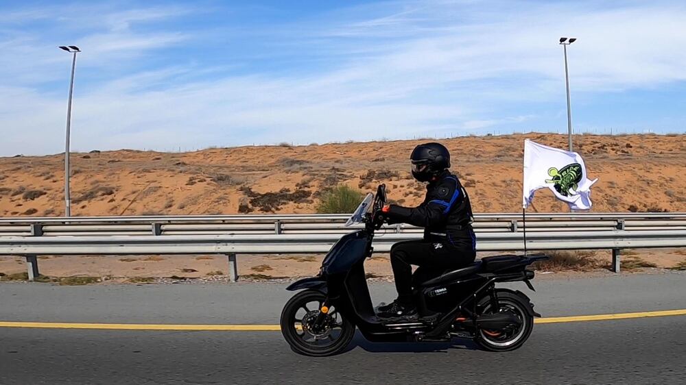 This man rode an e-bike across the UAE with a message for Cop28