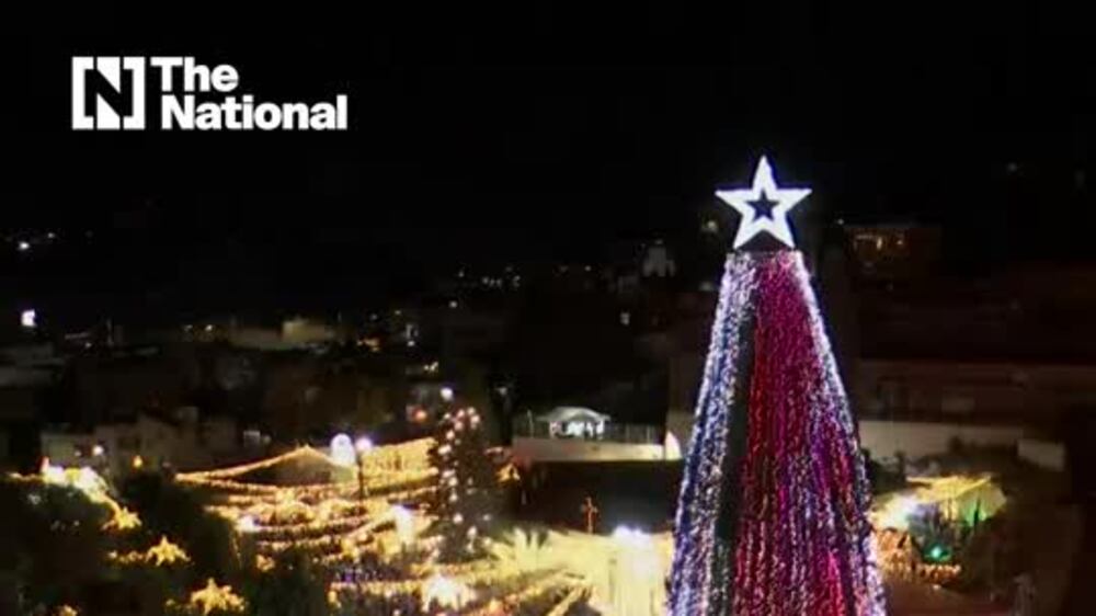 Christmas tree lights up in Nazareth