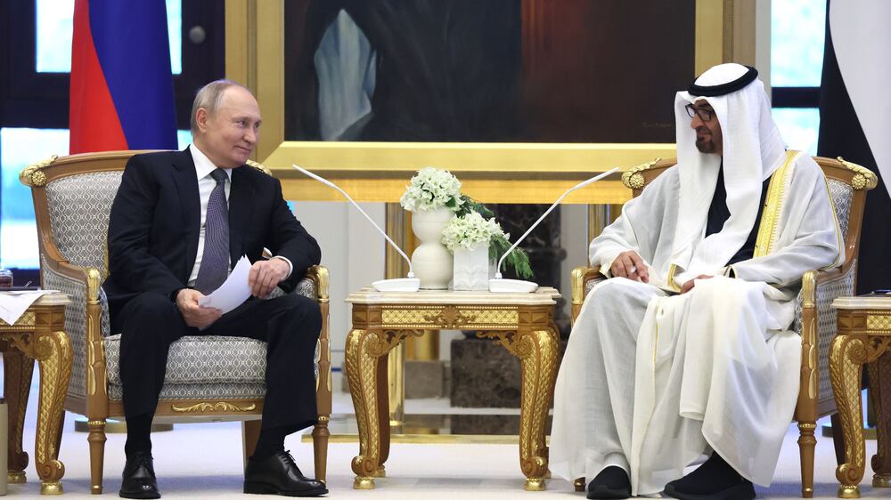 President Sheikh Mohamed meets Russia's Vladimir Putin in Abu Dhabi