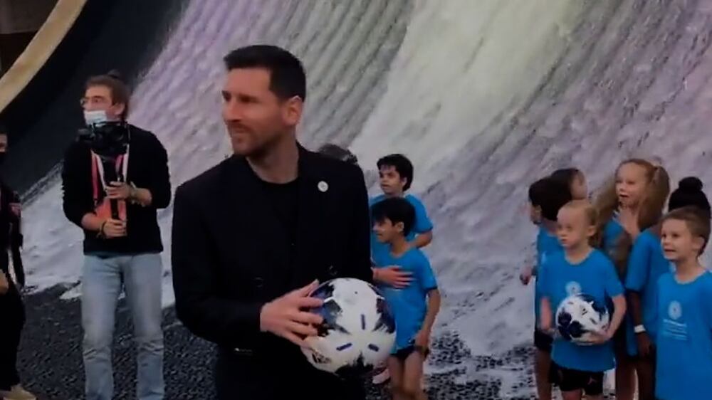 Star footballer Lionel Messi visits Expo 2020 Dubai