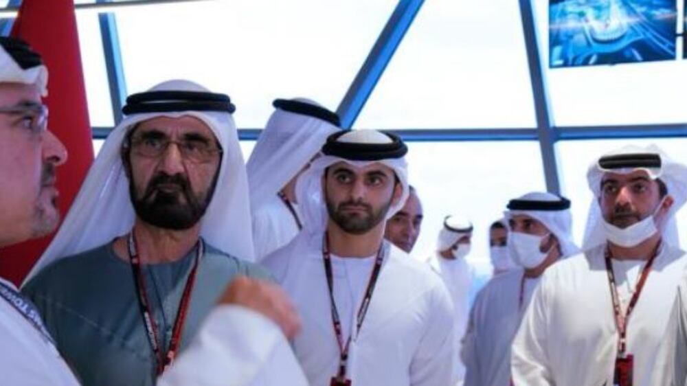 Sheikh Mohammed bin Rashid and Sheikh Mohamed bin Zayed at F1