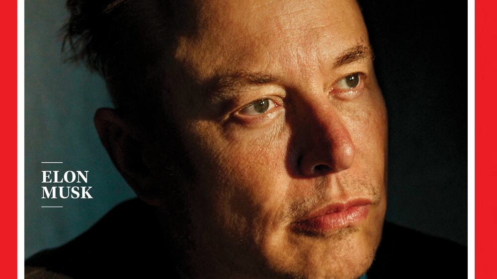 In this courtesy image provided to AFP on December 13, 2021 by Time: Elon Musk, Time's "Person of he Year" for 2021 is shown on the Time Magazine Person of the Year cover.  - Time magazine on December 13, 2021, named Tesla chief and space entrepreneur Elon Musk as its person of the year, citing his embodiment of the technological shifts but also troubling trends reshaping people's lives.  (Photo by Mark Mahaney  /  TIME  /  TIME Person of the Year  /  AFP)  /  RESTRICTED TO EDITORIAL USE - MANDATORY CREDIT "AFP PHOTO  /   Mark Mahaney for TIME  /  Time " - NO MARKETING - NO ADVERTISING CAMPAIGNS - DISTRIBUTED AS A SERVICE TO CLIENTS - Please show all four corners before zooming in and do not alter in any way