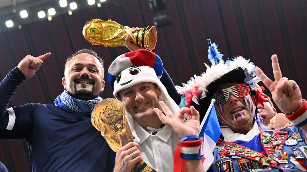 'Allez Les Bleus!': France fans celebrate outside stadium