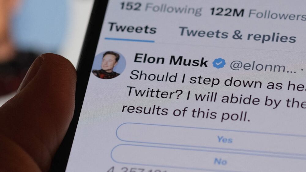 Elon Musk launches poll asking if he should step down as head of Twitter