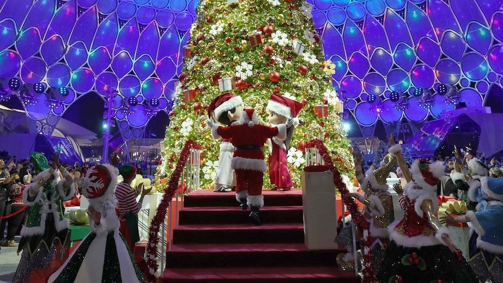 Watch Expo 2020 Dubai's Christmas tree light up