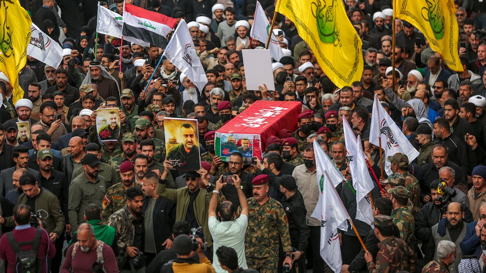 Funeral procession held in Iraq for IRGC commander killed in Syria