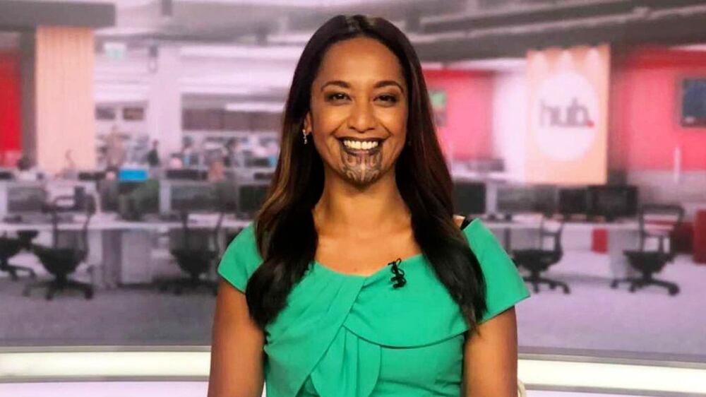 Maori news reader makes history with chin tattoo