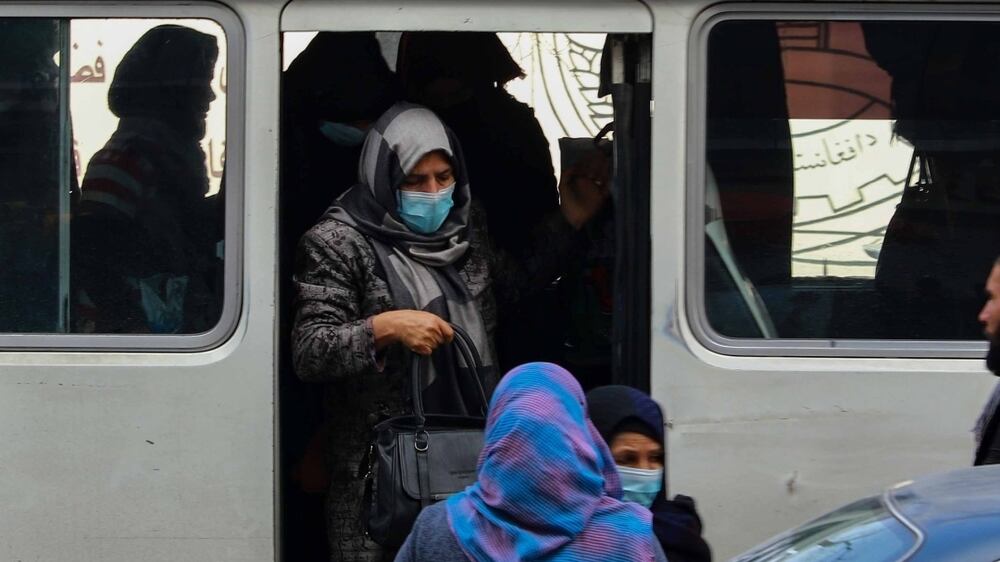 Afghan women protest against Taliban ban on travel without a male relative