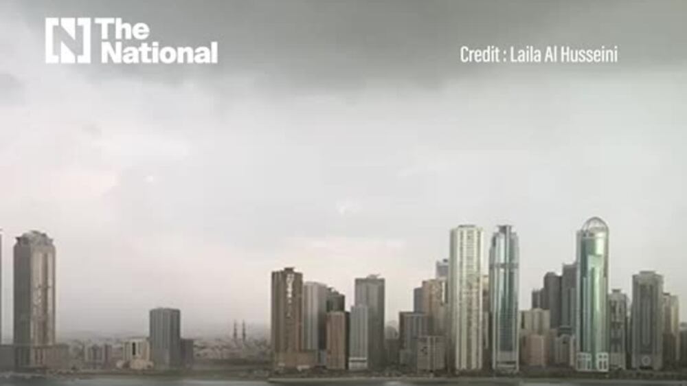 Dramatic timelapse shows Sharjah being drenched by heavy rain