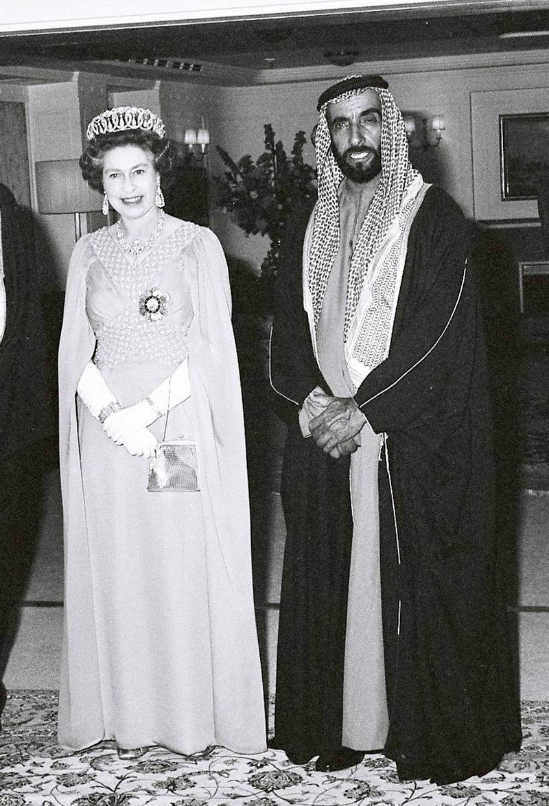 An image from the Itihad archive. Courtesy Al Itihad.Abu Dhabi, UAE. 1979. Queen Elizabeth II visit to UAE. *** Local Caption ***  000015.JPG