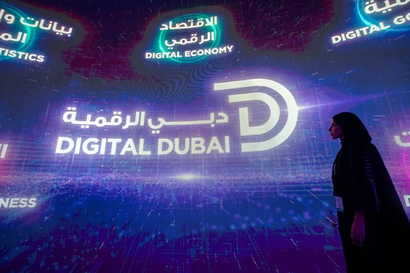The UAE is promoting the use of technology in daily activities and transactions, and is a leader in the region on this front. Leslie Pableo / The National