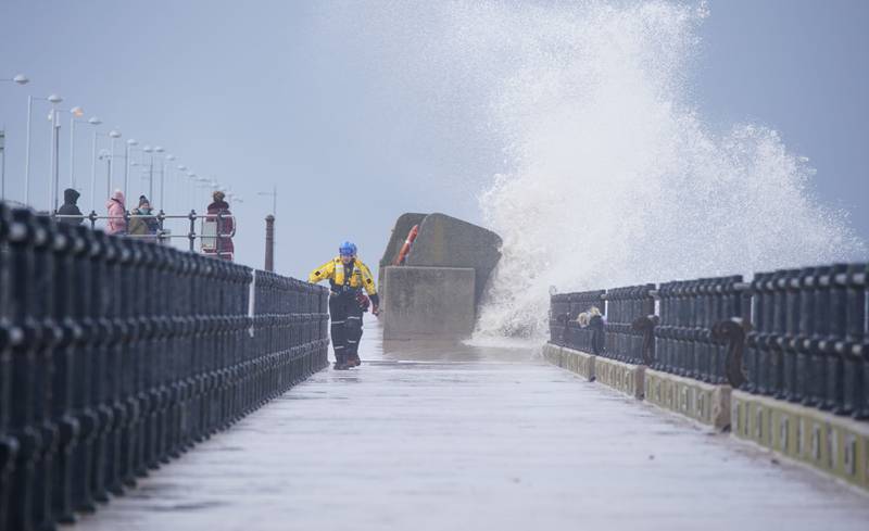 A coastguard search and rescue team in New Brighton, Merseyside. PA