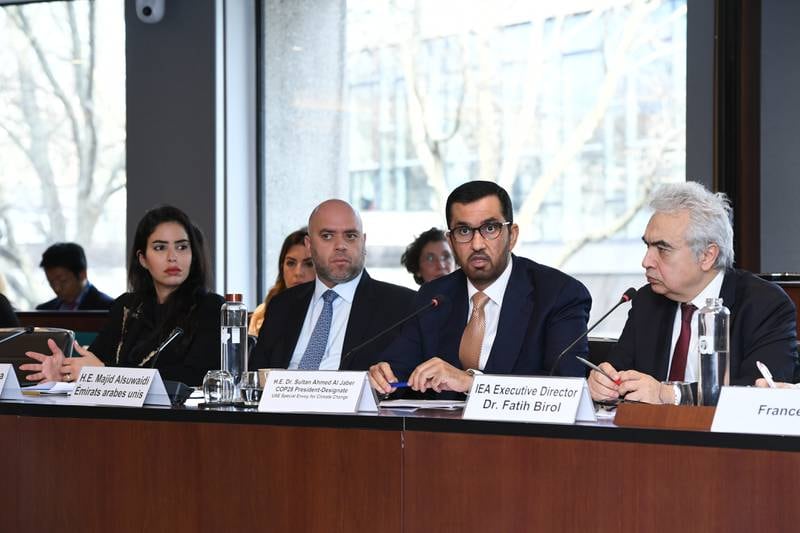 Dr Sultan Al Jaber at the special roundtable on Thursday. Photo: International Energy Agency