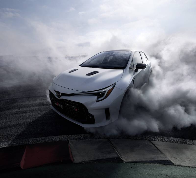 The Toyota GR Corolla seems to be an excitable beast. All photos: Toyota