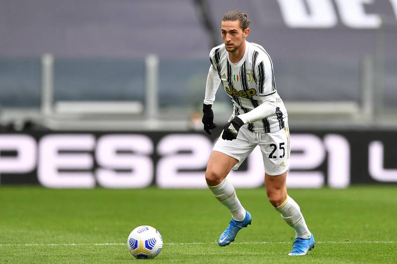 TURIN, ITALY - APRIL 11:  Adrien Rabiot of Juventus in action during the Serie A match between Juventus and Genoa CFC at Allianz Stadium on April 11, 2021 in Turin, Italy.  (Photo by Valerio Pennicino/Getty Images)