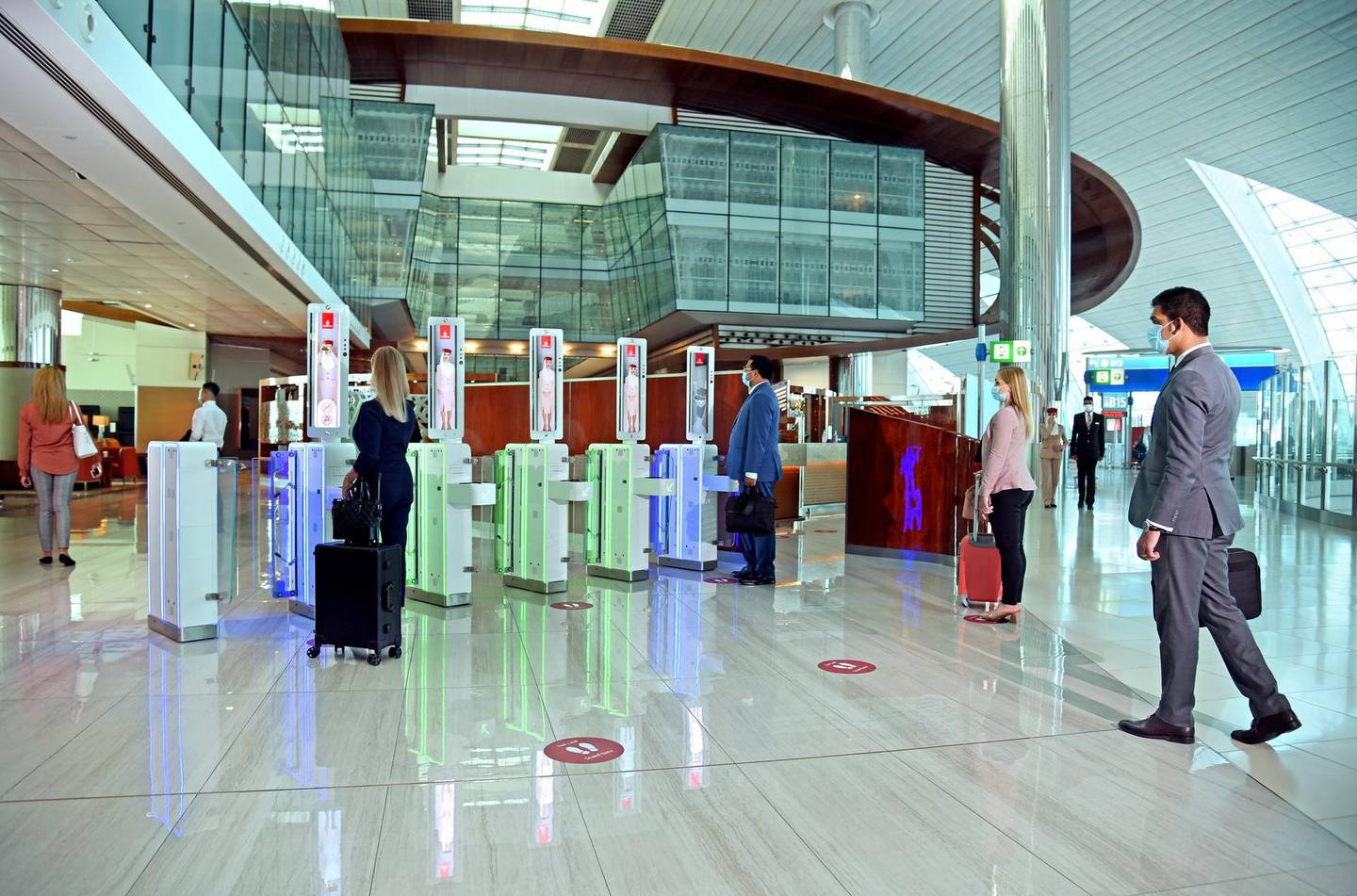 Emirates says its new biometric path will improve customer flow through the airport, thanks to fewer document checks. Courtesy Emirates
