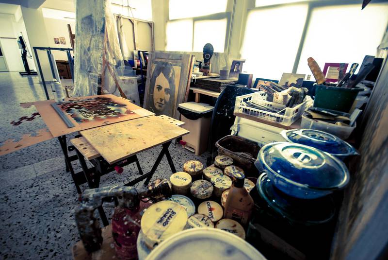 Tashkeel’s fine arts studio, as seen in 2008. Courtesy Tashkeel