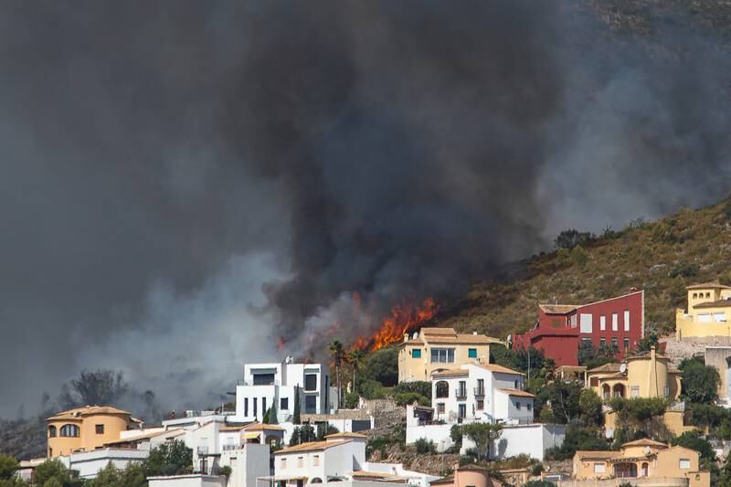 A forest fire in Vall d'Ebo, Spain, destroyed more than 3,500 hectares. EPA