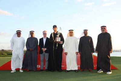 Thomas Pieters after winning the Abu Dhabi HSBC Championship. Getty