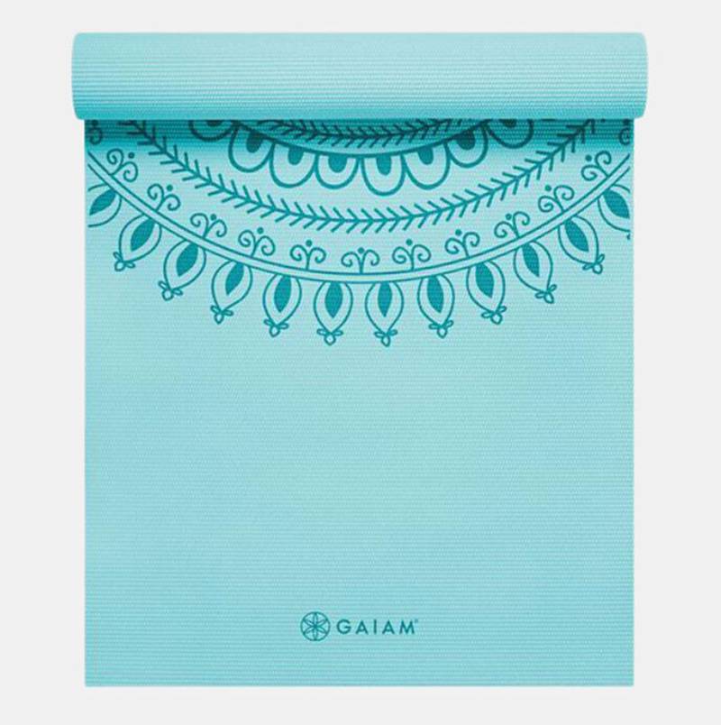 Gaiam’s Marrakesh yoga mat is a lightweight option with 6mm of cushioning; Dh115 from en-ae.sssports.com. Photo: Gaiam