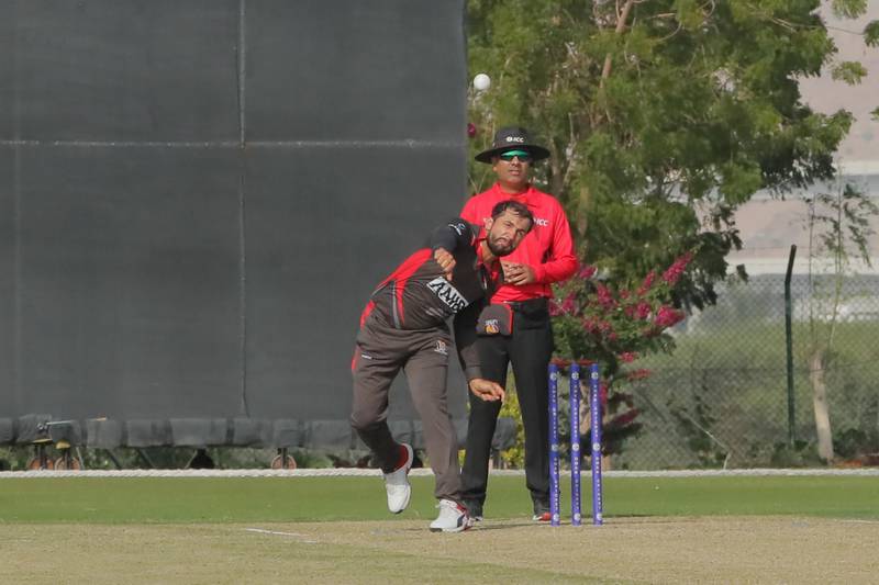 Rohan Mustafa was man of the match for the UAE in their World Cup League 2 match against Namibia on January 6, 2020. Cricket Oman