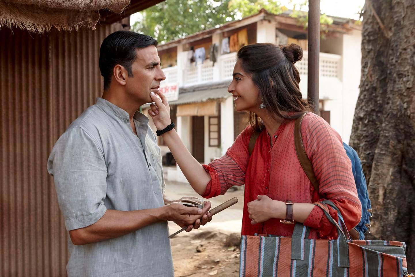 Akshay Kumar and Soonam Kapoor in Pad Man. Courtesy Sony Pictures Entertainment, India