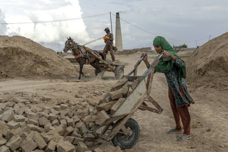 Nabila, 12, has been working in brick factories since she was five or six. Like many other brick workers, her family works part of the year at a kiln near Kabul, the other part at one outside Jalalabad, near the Pakistan border.