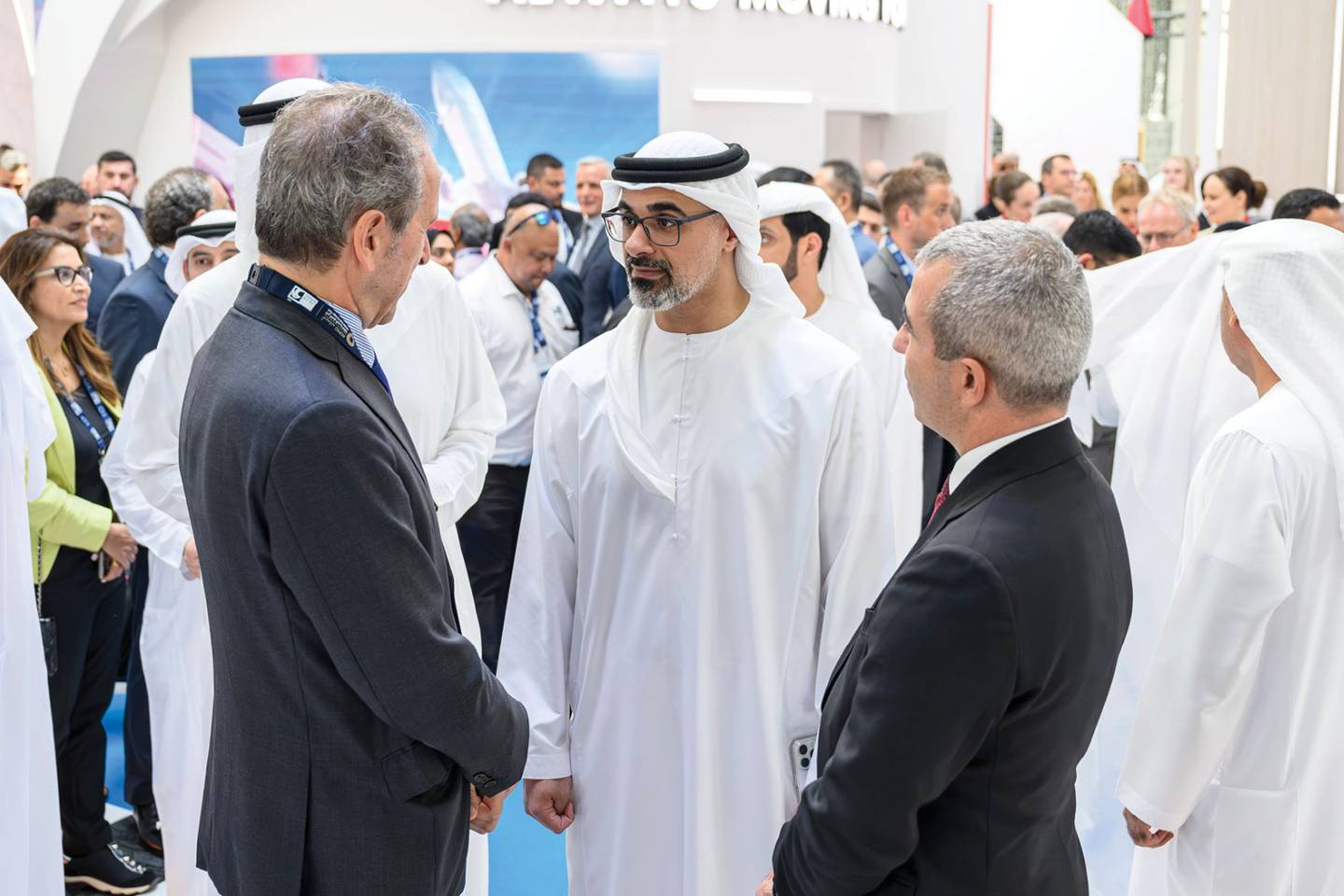 Sheikh Khaled bin Mohamed tours Adipec 2023